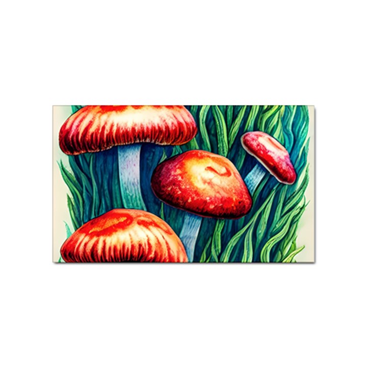 Enchanted Forest Mushroom Sticker Rectangular (100 pack)