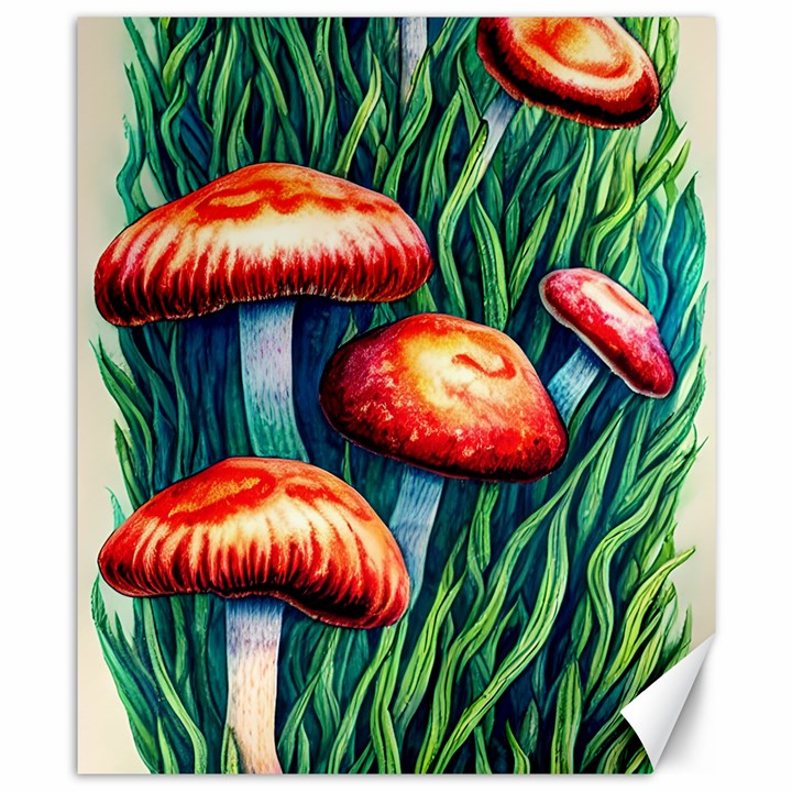 Enchanted Forest Mushroom Canvas 8  x 10 