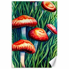 Enchanted Forest Mushroom Canvas 12  X 18  by GardenOfOphir