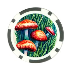 Enchanted Forest Mushroom Poker Chip Card Guard by GardenOfOphir