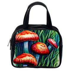 Enchanted Forest Mushroom Classic Handbag (one Side) by GardenOfOphir