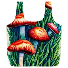 Enchanted Forest Mushroom Full Print Recycle Bag (xl) by GardenOfOphir