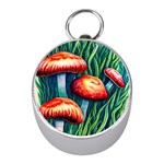 Enchanted Forest Mushroom Mini Silver Compasses Front