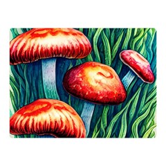 Enchanted Forest Mushroom Premium Plush Fleece Blanket (mini) by GardenOfOphir