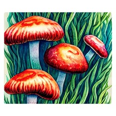 Enchanted Forest Mushroom Premium Plush Fleece Blanket (small) by GardenOfOphir