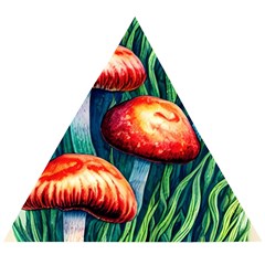 Enchanted Forest Mushroom Wooden Puzzle Triangle by GardenOfOphir