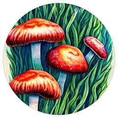 Enchanted Forest Mushroom Round Trivet by GardenOfOphir