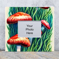 Enchanted Forest Mushroom White Wall Photo Frame 5  X 7  by GardenOfOphir