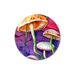 Foraging Mushroom Garden Magnet 3  (round) by GardenOfOphir