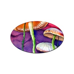 Foraging Mushroom Garden Sticker Oval (10 Pack) by GardenOfOphir