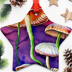 Foraging Mushroom Garden Star Ornament (two Sides) by GardenOfOphir