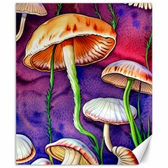 Foraging Mushroom Garden Canvas 8  X 10  by GardenOfOphir