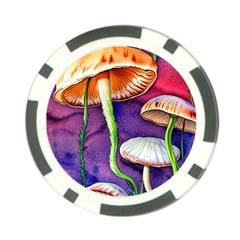 Foraging Mushroom Garden Poker Chip Card Guard by GardenOfOphir