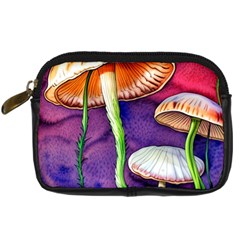 Foraging Mushroom Garden Digital Camera Leather Case by GardenOfOphir