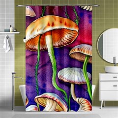 Foraging Mushroom Garden Shower Curtain 48  X 72  (small)  by GardenOfOphir