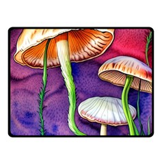 Foraging Mushroom Garden Fleece Blanket (small) by GardenOfOphir