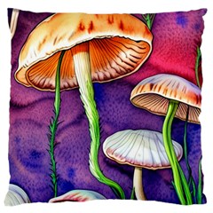 Foraging Mushroom Garden Standard Premium Plush Fleece Cushion Case (one Side) by GardenOfOphir