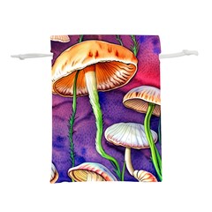 Foraging Mushroom Garden Lightweight Drawstring Pouch (m) by GardenOfOphir