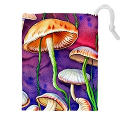 Foraging Mushroom Garden Drawstring Pouch (5xl) by GardenOfOphir