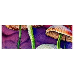 Foraging Mushroom Garden Banner And Sign 12  X 4  by GardenOfOphir