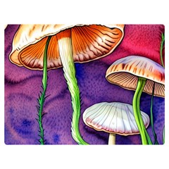 Foraging Mushroom Garden Premium Plush Fleece Blanket (extra Small) by GardenOfOphir