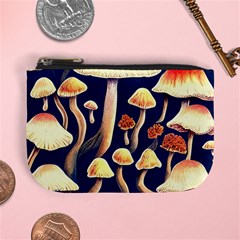 Natural Mushroom Fairy Garden Mini Coin Purse by GardenOfOphir