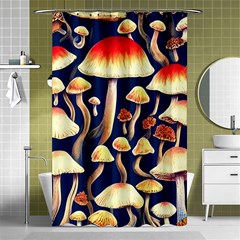 Natural Mushroom Fairy Garden Shower Curtain 48  X 72  (small)  by GardenOfOphir