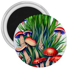 Vintage Mushroom 3  Magnets by GardenOfOphir