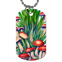 Vintage Mushroom Dog Tag (one Side) by GardenOfOphir