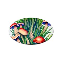 Vintage Mushroom Sticker Oval (10 Pack) by GardenOfOphir