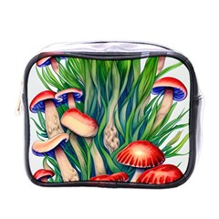 Vintage Mushroom Mini Toiletries Bag (one Side) by GardenOfOphir