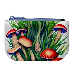 Vintage Mushroom Large Coin Purse by GardenOfOphir