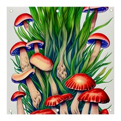 Vintage Mushroom Banner And Sign 3  X 3  by GardenOfOphir