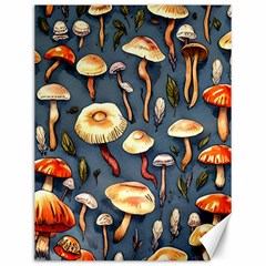 Forest Mushrooms Canvas 12  X 16  by GardenOfOphir