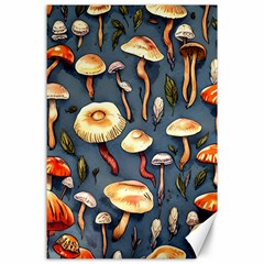 Forest Mushrooms Canvas 24  X 36  by GardenOfOphir