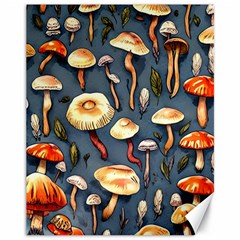 Forest Mushrooms Canvas 11  X 14  by GardenOfOphir