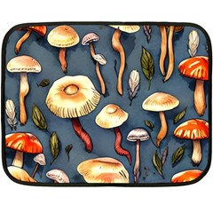 Forest Mushrooms Fleece Blanket (mini) by GardenOfOphir