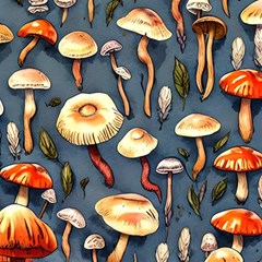 Forest Mushrooms Play Mat (square) by GardenOfOphir