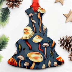 Forest Mushrooms Christmas Tree Ornament (two Sides) by GardenOfOphir