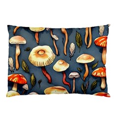 Forest Mushrooms Pillow Case (two Sides) by GardenOfOphir