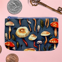 Forest Mushrooms Large Coin Purse by GardenOfOphir