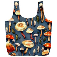 Forest Mushrooms Full Print Recycle Bag (xxl) by GardenOfOphir