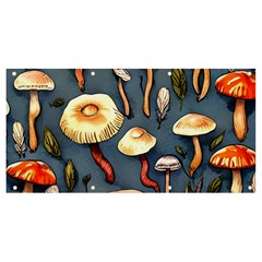 Forest Mushrooms Banner And Sign 8  X 4  by GardenOfOphir