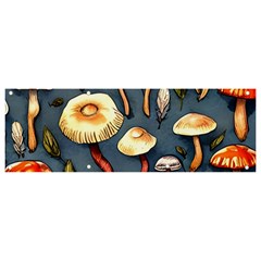 Forest Mushrooms Banner And Sign 9  X 3  by GardenOfOphir