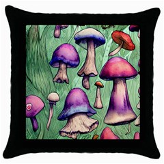 Fairycore Throw Pillow Case (black) by GardenOfOphir