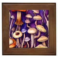 Whimsical Forest Mushroom Framed Tile by GardenOfOphir