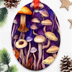 Whimsical Forest Mushroom Ornament (oval) by GardenOfOphir