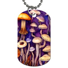 Whimsical Forest Mushroom Dog Tag (two Sides) by GardenOfOphir