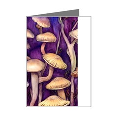 Whimsical Forest Mushroom Mini Greeting Card by GardenOfOphir