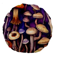 Whimsical Forest Mushroom Large 18  Premium Round Cushions by GardenOfOphir